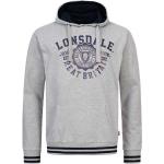 Sudaderas deportivas grises de poliester rebajadas con logo Lonsdale talla S para hombre 