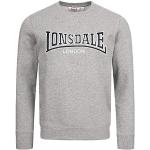 Sudaderas grises de poliester sin capucha con cuello redondo con logo Lonsdale talla L para hombre 