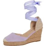 Sandalias lila de sintético de tiras con tacón de 5 a 7cm talla 38 para mujer 