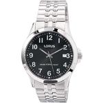 Relojes negros de acero inoxidable de pulsera redondos analógicos con correa de acero Lorus para mujer 