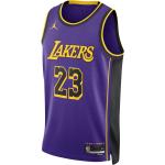 Camisetas moradas de piel LA Lakers / Lakers con logo talla XS para hombre 