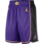 Pantalones morados de piel de Baloncesto LA Lakers / Lakers transpirables con logo talla L para hombre 