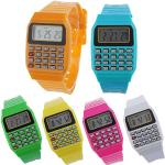 Relojes de plástico de pulsera con calculadora para mujer 