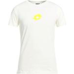 Camisetas blancas de algodón de manga corta manga corta con cuello redondo con logo Lotto talla S para hombre 
