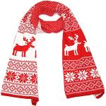 LOVARZI Mujeres navidad bufanda roja y blanca - invierno bufandas de punto damas - regalos navidad