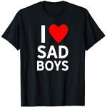 Love Cute Sad Boys Heart Trendy Egirl Eboy GF Aesthetic Vibe Camiseta