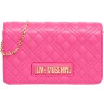 Billetera rosas de poliuretano rebajadas con logo MOSCHINO Love Moschino para mujer 