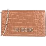Bolsos marrones de poliuretano de mano con estampados con logo MOSCHINO Love Moschino para mujer 