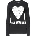 Camisetas estampada negras de algodón manga larga con cuello redondo de punto MOSCHINO Love Moschino talla M para mujer 
