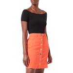 Minifaldas naranja de tencel MOSCHINO Love Moschino con tachuelas talla L para mujer 