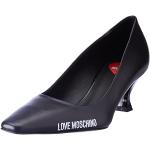 Zapatillas negras de goma de piel de invierno MOSCHINO Love Moschino talla 35 para mujer 