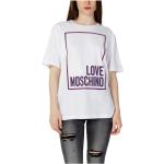 Camisetas blancas de algodón de algodón  rebajadas de verano con logo MOSCHINO Love Moschino talla S para mujer 
