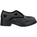 Zapatos negros de terciopelo con puntera redonda rebajados con tacón cuadrado formales MOSCHINO Love Moschino talla 39 para mujer 