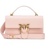 Bolsos satchel rosas de piel plegables Clásico con logo PINKO Love para mujer 