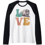 LOVE Train Trainspotter Trainspotting Modelo Tren Camiseta Manga Raglan
