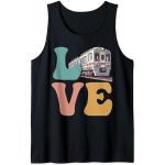 LOVE Train Trainspotter Trainspotting Modelo Tren Camiseta sin Mangas