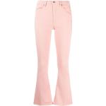 Pantalones rosas de algodón de tiro bajo rebajados ancho W30 largo L31 con logo DONDUP para mujer 