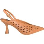Luciano Barachini Zapatos de mujer RL122C. Zapatos abiertos al talón en piel de alta calidad y con un tacón de 8 cm. Detalle elegante: el cierre con correa ajustable., cuero, 41 EU