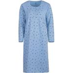 LUCKY - Camisa de Dormir para Mujer Ropa de Dormir Camisón Manga Largo Invierno, Farbe:Blau, Größe-Damen:L