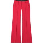 Luisa Cerano, Pantalones bootcut con dobladillo con abertura en stretch rojo intenso Red, Mujer, Talla: S