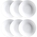 Platos hondos blancos de vidrio rebajados Luminarc 20 cm de diámetro 