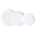 Vajillas blancas de vidrio Luminarc 20 cm de diámetro en pack de 18 piezas 