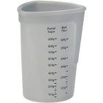 Lurch Vaso medidor 70260 de 100% silicona platino libre de BPA, 1 l, con escalas para líquidos, harina y azúcar, transparente, 12,5 x 12,5 x 17 cm