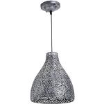 LUSSIOL - Lámpara colgante de metal, 40 W, gris, diámetro 28 x 32 cm