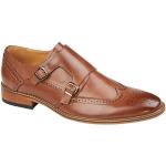 M429B - Zapatos brogue Monk para hombre, con doble hebilla, color marrón, Brown, 45 EU