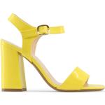 Sandalias amarillas de goma de tiras rebajadas de primavera con tacón más de 9cm Made in Italia talla 39 para mujer 