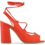Sandalias rojas de goma de tiras rebajadas de primavera con tacón más de 9cm Made in Italia talla 38 para mujer 