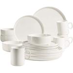 Vajillas blancas de porcelana de 300 ml aptas para lavavajillas escandinavas Mäser para 4 personas 