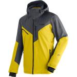 Chaquetas grises de esquí rebajadas impermeables con capucha acolchadas Maier Sports talla XL para hombre 