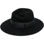 Sombreros negros de fieltro rebajados Maison Michel con tachuelas talla M para mujer 