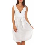 Vestidos blancos de lino de lino tallas grandes informales Malito talla XXL para mujer 