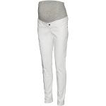MAMALICIOUS Mlsiggi Slim Plain Jeans Vaqueros de Mater, Blanco Denim, 30W x 32L para Mujer