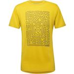 Camisetas deportivas amarillas de merino rebajadas con rayas Mammut Alnasca talla S para hombre 