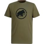 Camisetas deportivas verdes de licra rebajadas Clásico con logo Mammut talla XS de materiales sostenibles para hombre 