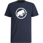 Camisetas deportivas azules de algodón Clásico con logo Mammut talla XS de materiales sostenibles para hombre 