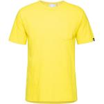 Camisetas deportivas orgánicas amarillas de algodón rebajadas con cuello redondo Mammut talla M de materiales sostenibles para hombre 
