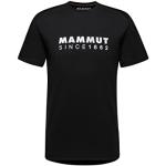 Camisetas deportivas negras de algodón con logo Mammut Trovat talla S para hombre 