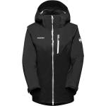 Chaquetas impermeables deportivas negras impermeables, transpirables con capucha Mammut talla XS para mujer 