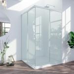 Mamparas de ducha transparentes de metal lacado 