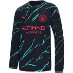 Manchester City Camiseta 3ª Equipación Niños 2023/24 - Mangas largas - Azul Marino Oscuro - Tamaño: 7/8 Años