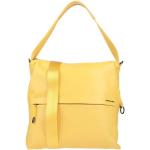 Bolsos amarillos de cuero de moda rebajados con logo Mandarina Duck para mujer 