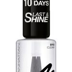 Manhattan Make-up Uñas Last & Shine Nail Polish No. 010 Clear 8 ml
