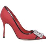 Zapatos rojos de cuero de tacón rebajados Manolo Blahnik talla 38,5 para mujer 