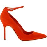 Zapatos naranja de goma de tacón rebajados Manolo Blahnik talla 37 para mujer 