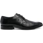 Zapatos negros de goma con cordones rebajados con tacón cuadrado con cordones formales con logo Bugatti talla 46 para hombre 
