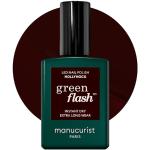Manucurist Green Flash Esmalte semipermanente rojo oscuro - Esmalte de uñas en gel Hollyhock - Esmalte de uñas 12-free, de origen orgánico (84%) - Fabricado en Francia - 15 ml